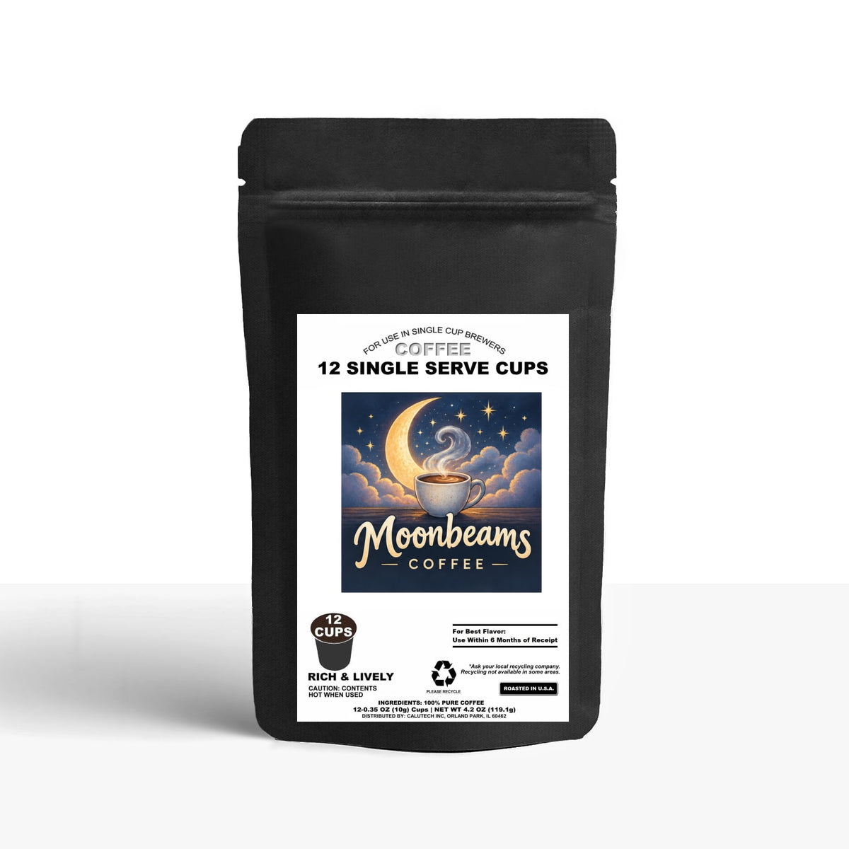 12 Pack Single Serve Coffee Capsules